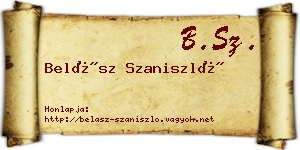 Belász Szaniszló névjegykártya